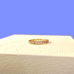 Melanie Auld Baguette Shift Ring Gold Vermeil Ring Size 5 Pinky Ring